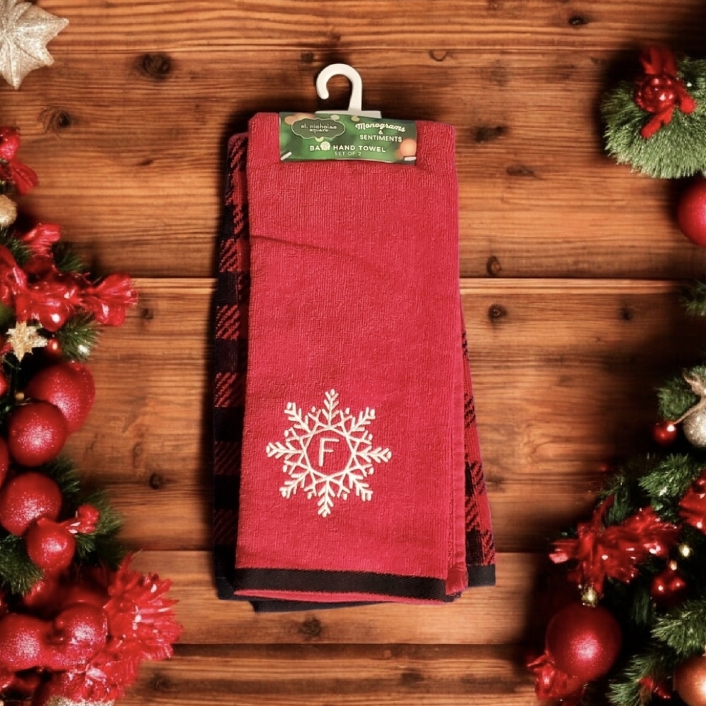 2pk Monogram Hand Towel